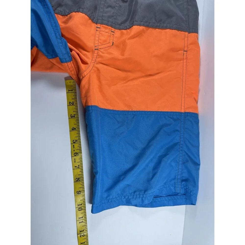 Cat & Jack Boys Swim Trunks Size XL (16) Blue Orange Gray Colorblock Board Shor
